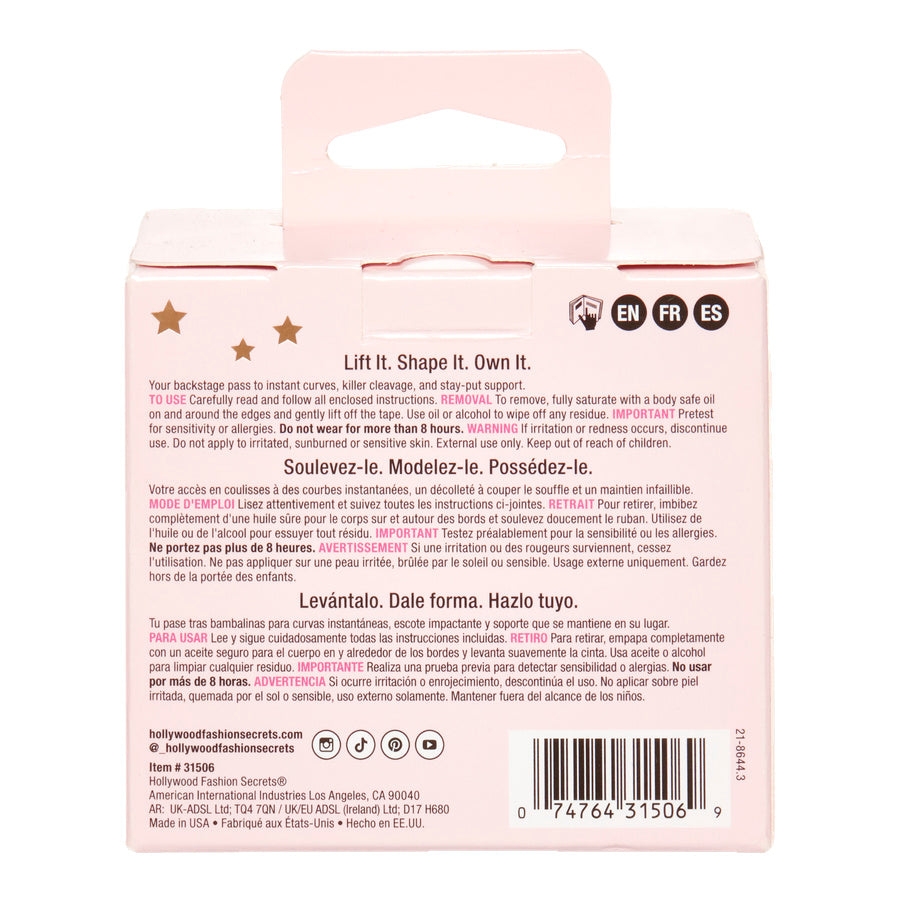 Breast Lift Tape packaging from the back on a white background