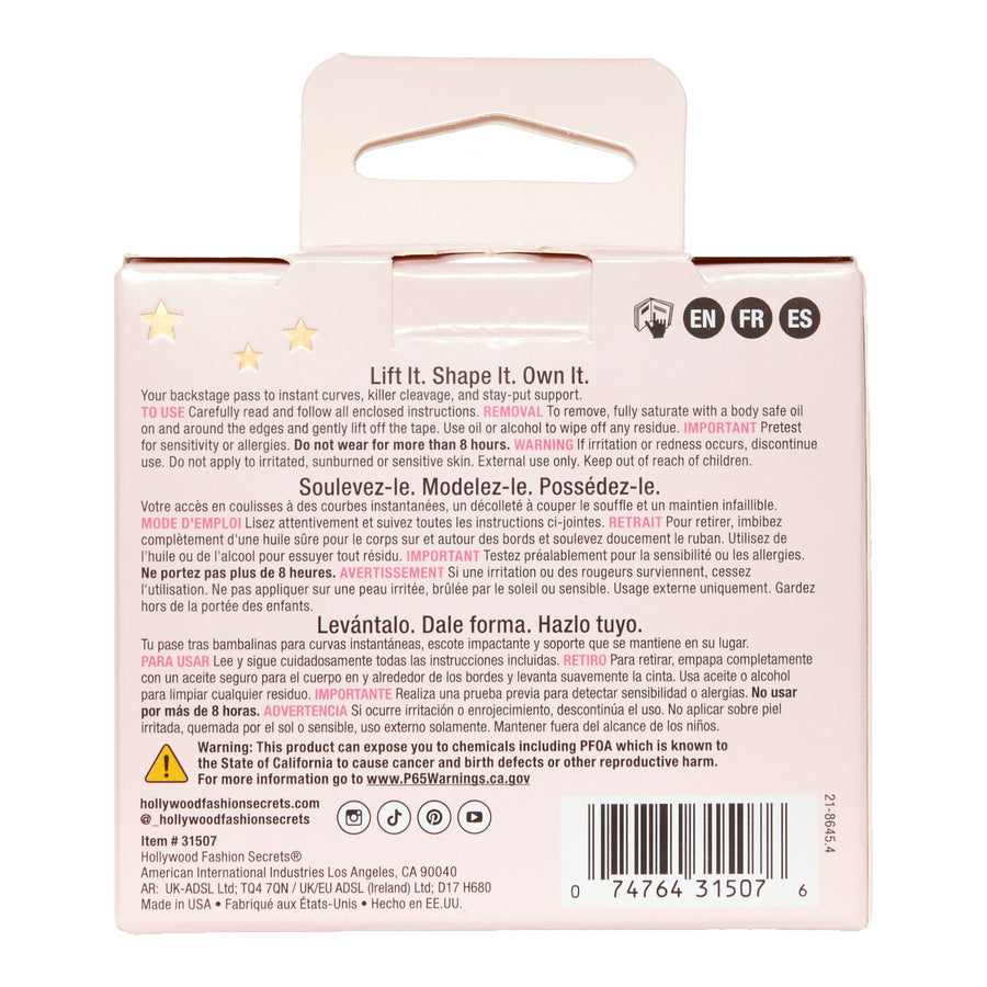 Breast Lift Tape packaging from the back on a white background