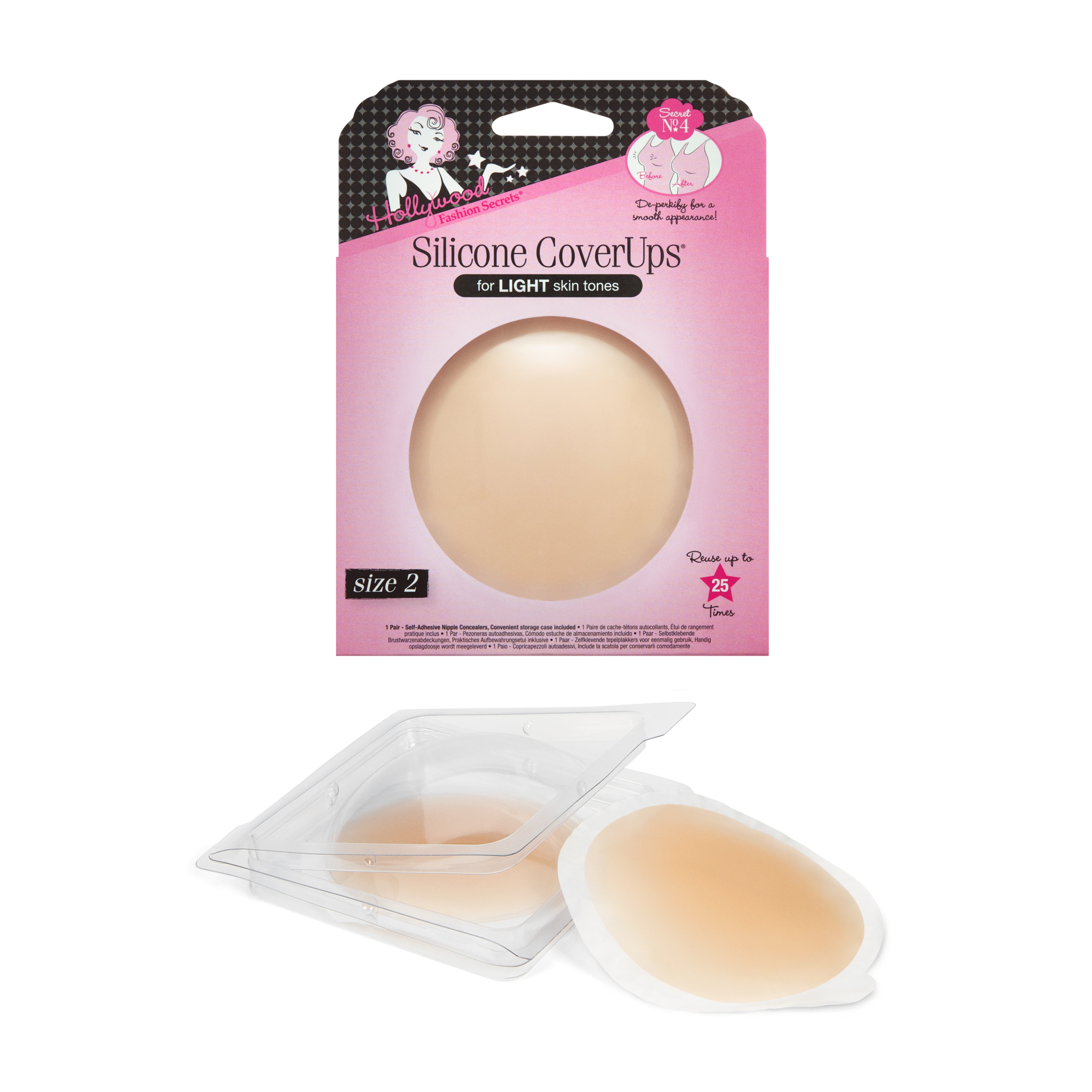 Silicone coverups Light with packaging on a white background