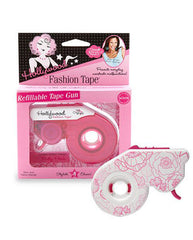 Hollywood Fashion Secrets Refillable Tape Gun in packaging with floral design.