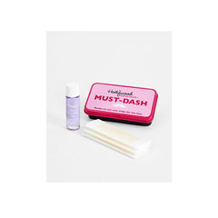 Must-Dash Pre-Waxed Strips kit with lavender skin smoothing oil and ready-to-use facial wax strips.