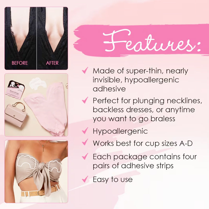 Breast Lift Tape Invisible Lift & Support Hollywood Fashion Secrets Breast Lift Tape Invisible Lift & Support Hollywood Fashion Secrets