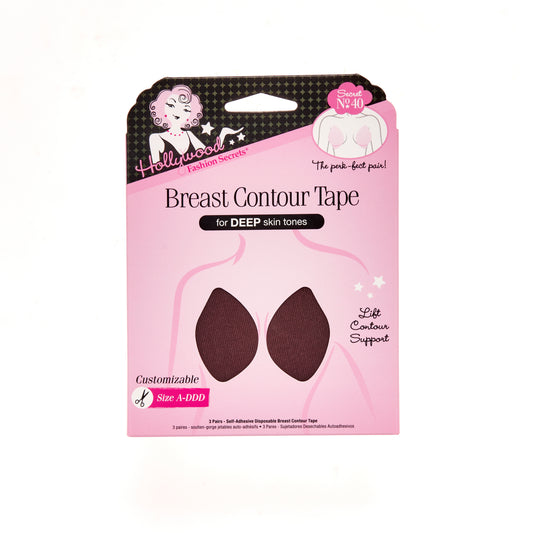 Packaging of Breast Contour Tape with Hollywood Secrets branding on a white background
