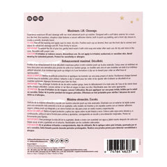 Back view backless and strapless adhesive bra packaging with product details and instructions.