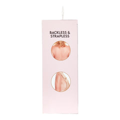 Side view of Hollywood Fashion Secrets backless and strapless adhesive bra packaging.