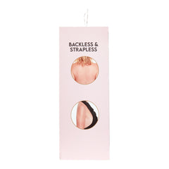 Front clip push-up bra side view packaging.