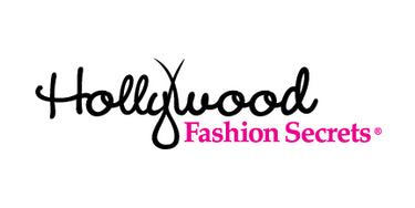 Hollywood Fashion Secrets Logo – Stylish Hollywood Fashion Secrets logo in black and pink for beauty and fashion solutions.
