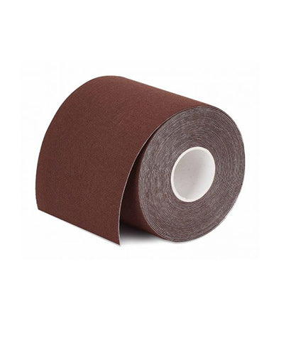 Roll of a deep brown body tape isolated on a white background