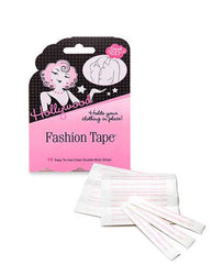 Hollywood Fashion Tape pack with 18 clear double-stick strips for secure clothing adjustments.