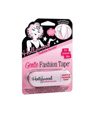 Hollywood Gentle Fashion Tape packaging, designed for delicate skin and outfit protection.