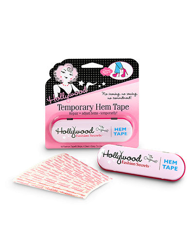 fashion tape to hem dress Hollywood Fashion Secrets Clear Hem Tape, Temporary No-Sew Fabric Tape Adhesive Strips, 18 Count