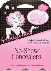 Closeup of Hollywood Fashion Secrets pasties wall-hook ready retail pack with label text