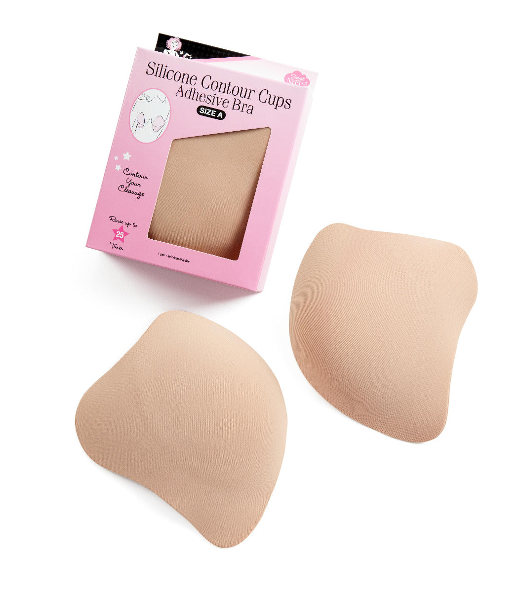 Pack of Silicone Contour Cups Adhesive Bra in Size A, perfect for strapless styles.