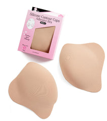 Hollywood Fashion Secrets Silicone Contour Cups in packaging, Size C adhesive bra for strapless styles.