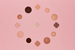 Adhesive protectors for nipple scattered in a circle shape formation